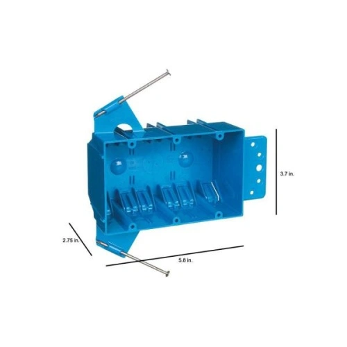 B344A 3Gang 44 cu. in. New Work PVC Outlet electrical switch box